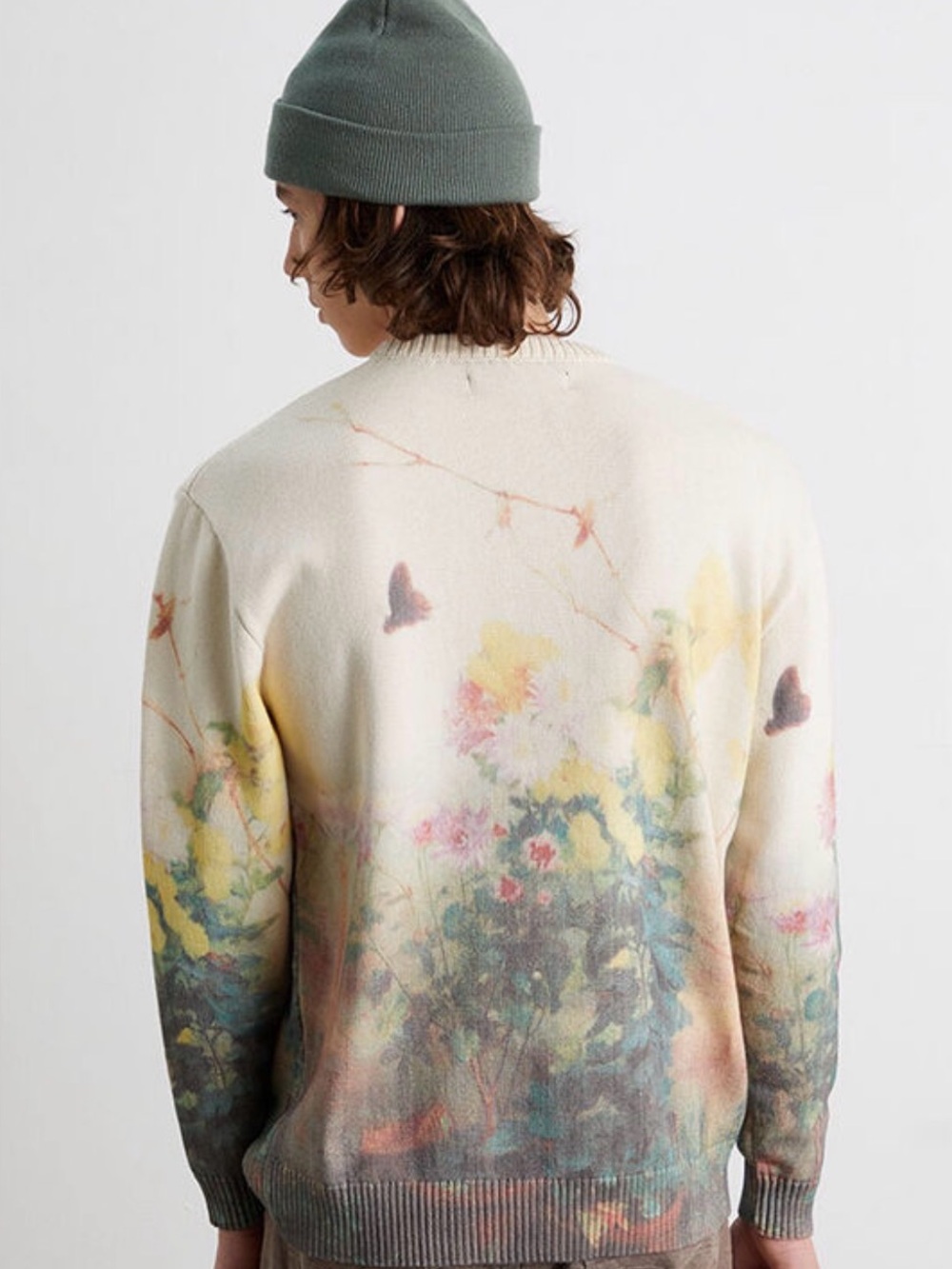 PacSun Cream and Pastel Crew Neck Sweater